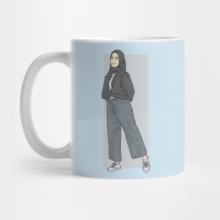 Girl in Denim Jacket Mug